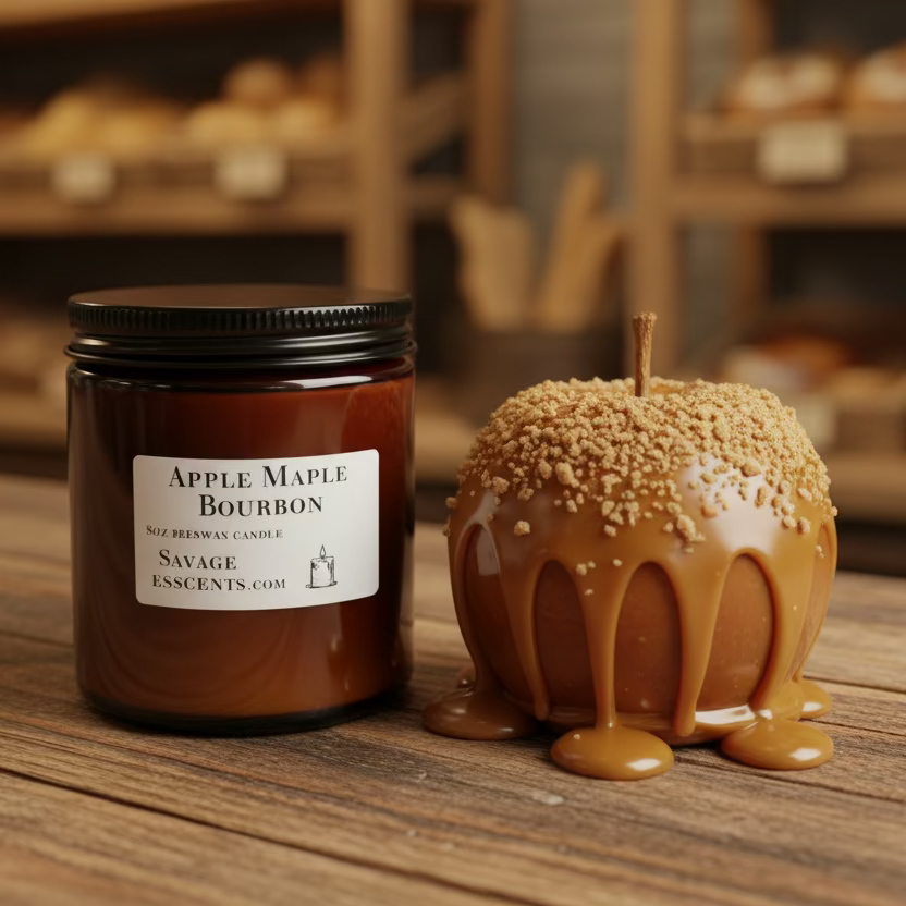 Apple Maple Bourbon Beeswax Candle
