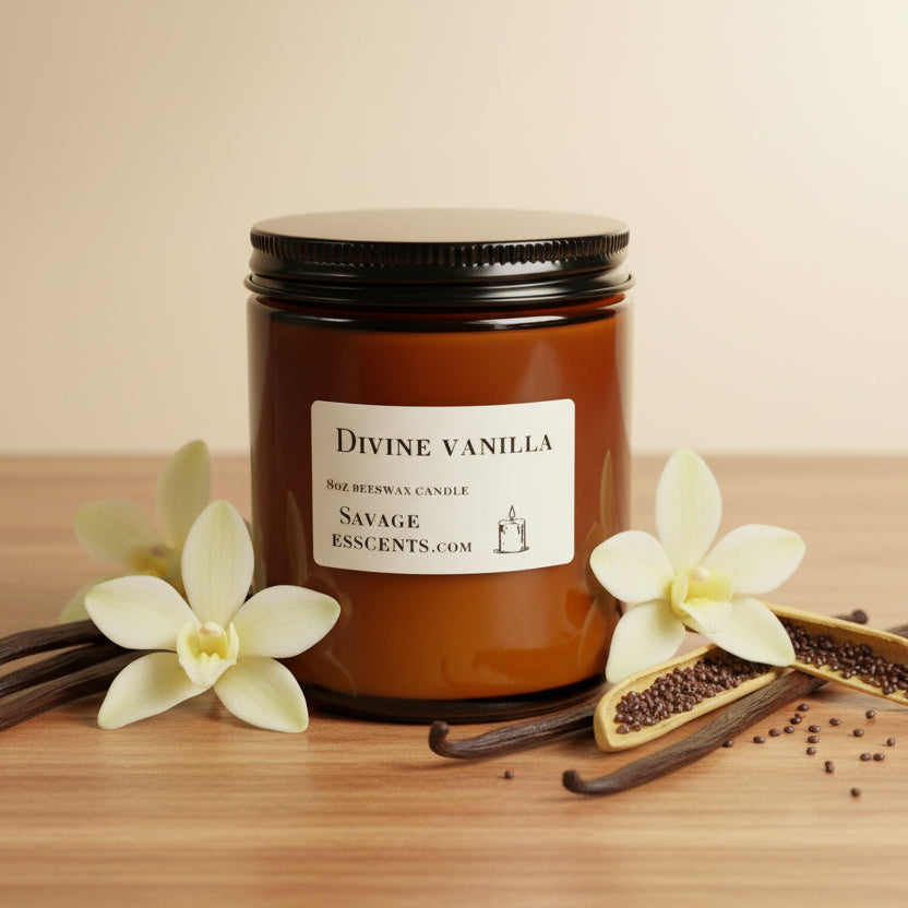 Divine Vanilla Beeswax Candle